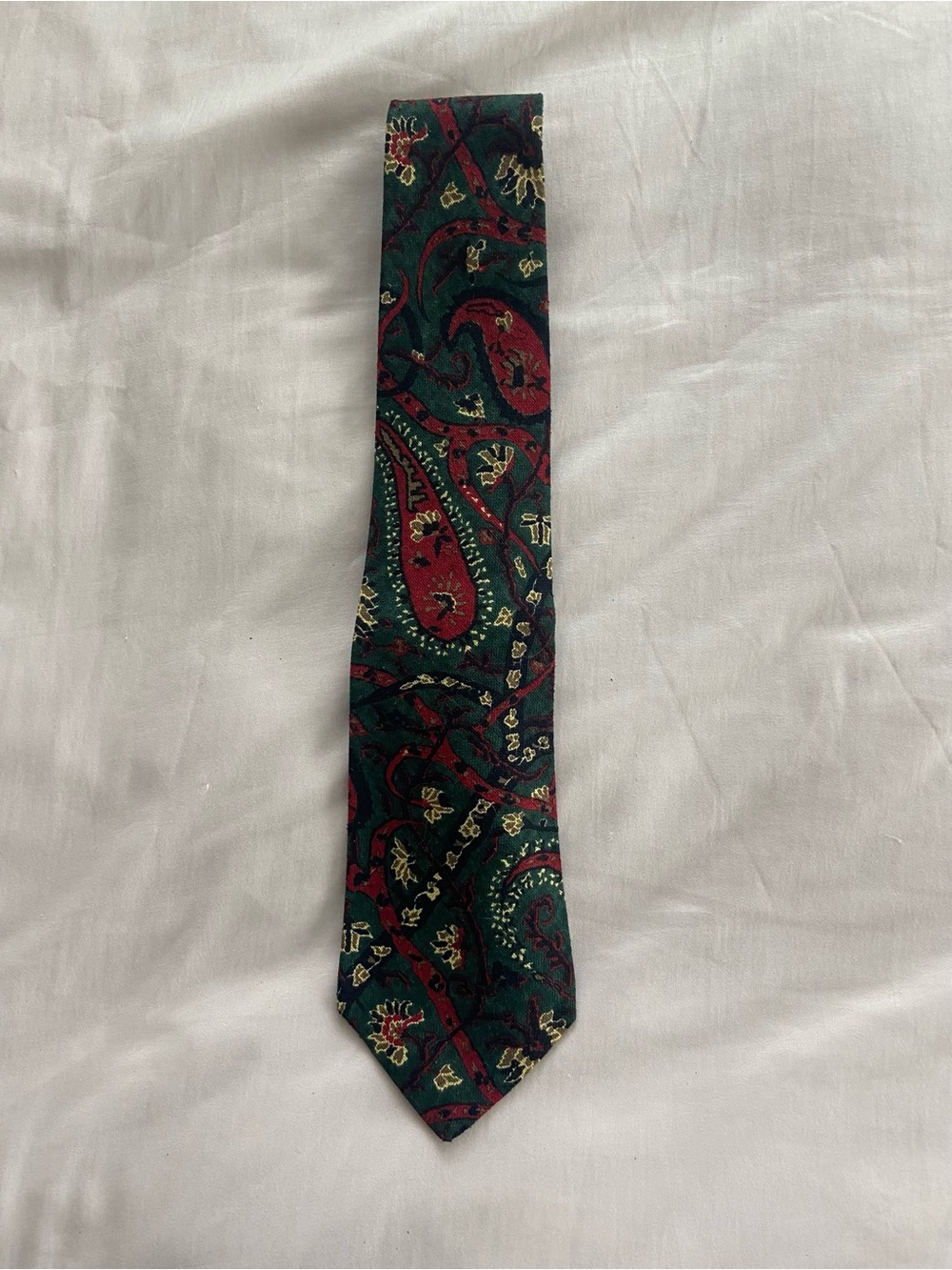 Polo by Ralph Lauren Green and Red Paisley Silk Tie